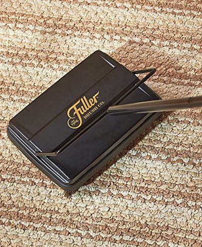 Fuller Brush Electrostatic Hard Floor & Carpet Sweeper 9″ Sweep Path Black