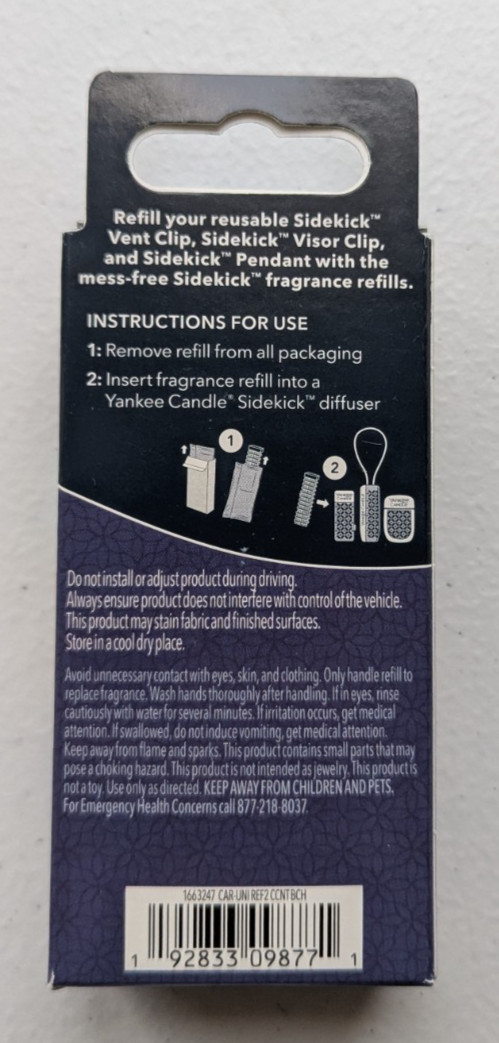 Yankee Candle Sidekick Coconut Beach Fragrance Refill (1 pack w/ 2 refills)