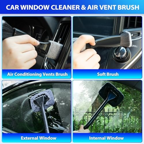 Car Cleaning Kit, Car Vacuum Kit, Gray Car Interior Detailing Kit Gray(20pcs)