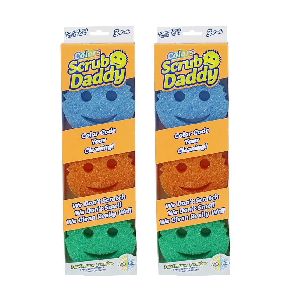 Scrub Daddy Kitchen Dishwashing Sponges for Kitchen Sink/ Bathroom – 6 Count