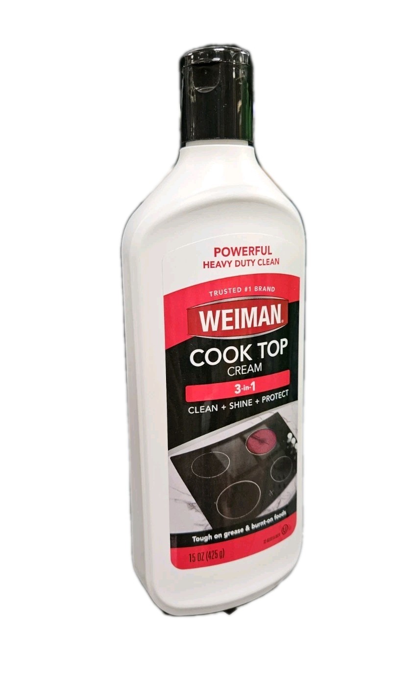Weiman Ceramic/Glass Cooktop Cleaner & Polish Heavy Duty For Stove Top 15 oz