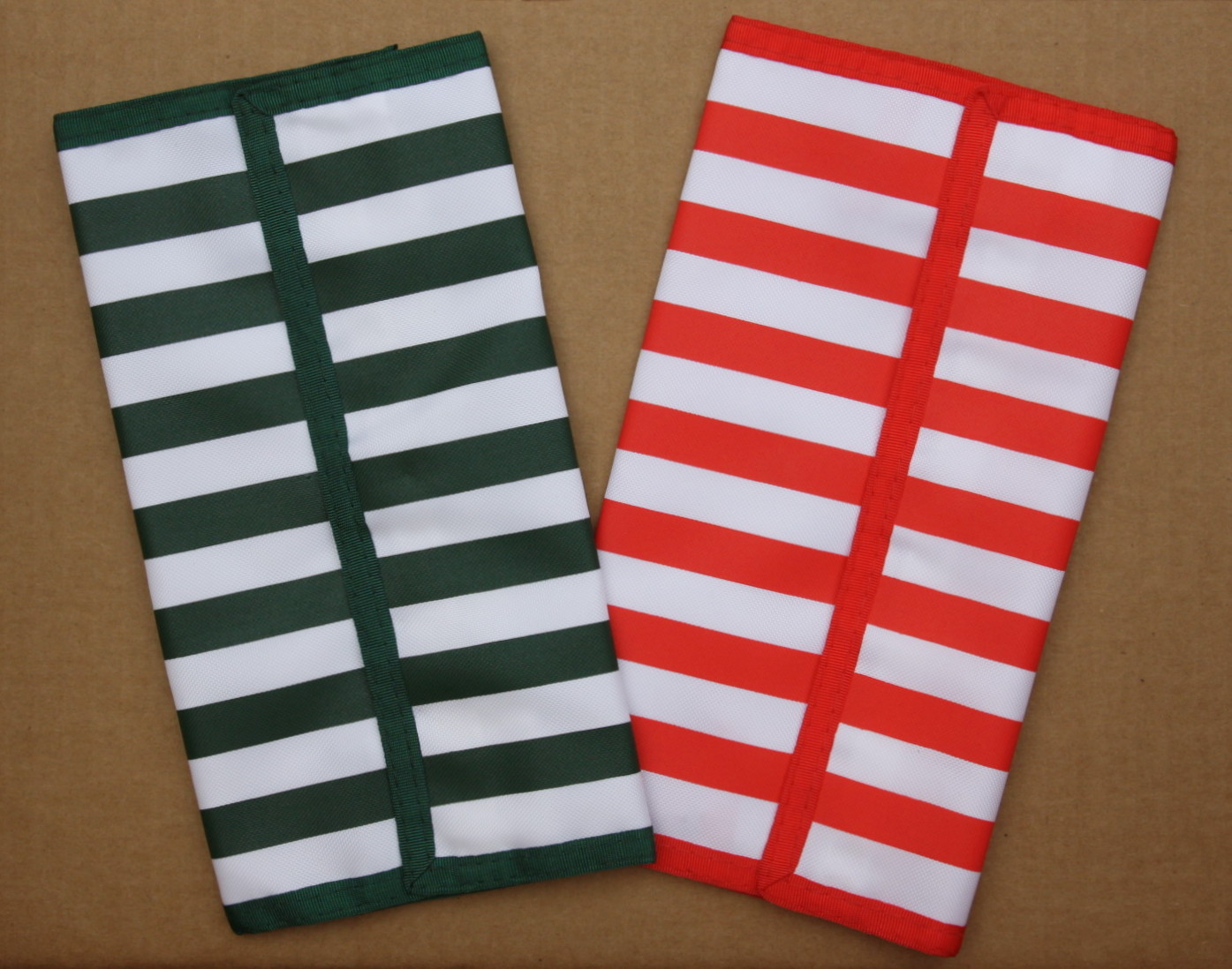 One Green & One Red Stripe Hannah Hansen Coupon Organizer Lot of 2