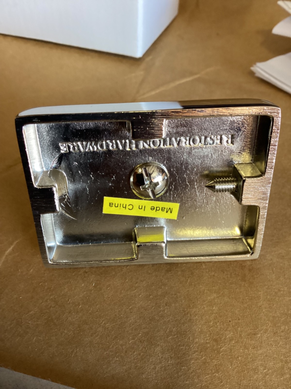 NEW Restoration Hardware Chrome Modern Hook Part Number 24200079