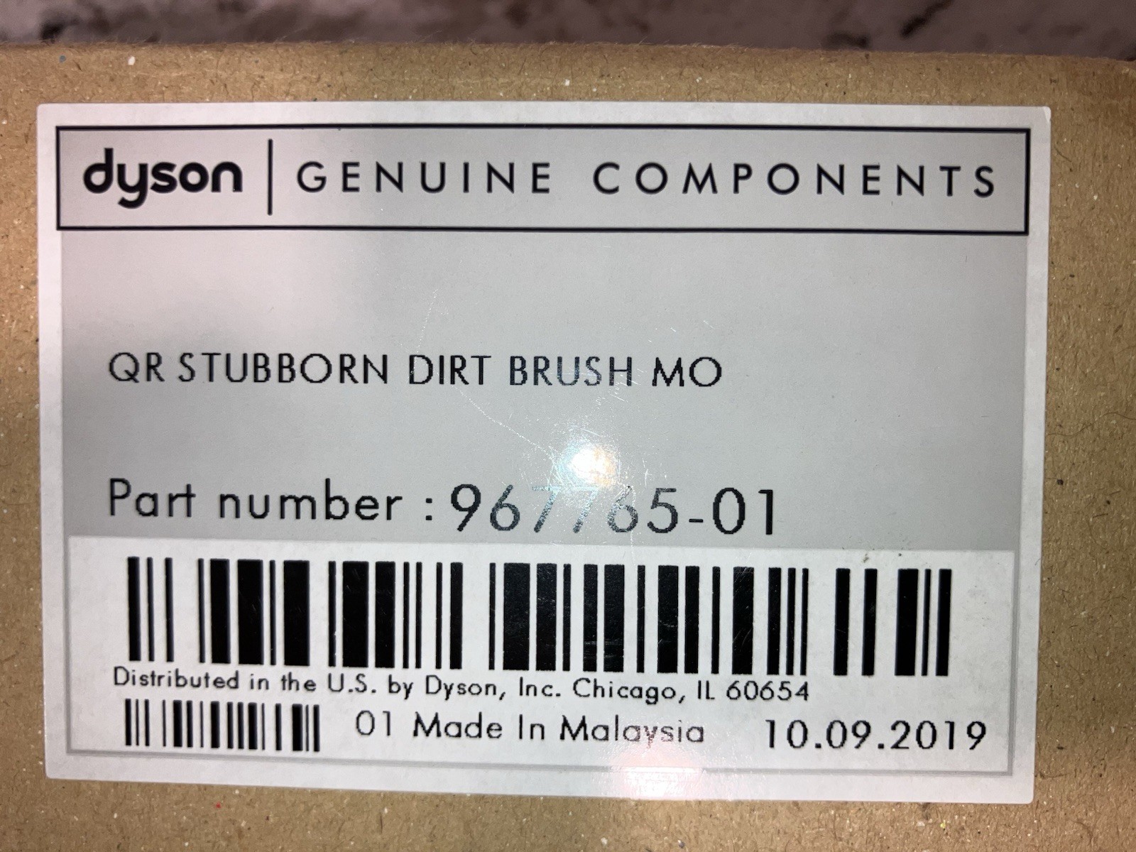 Dyson QR Stubborn Dirt Brush (967765-01) Genuine Attachment – New Open Box