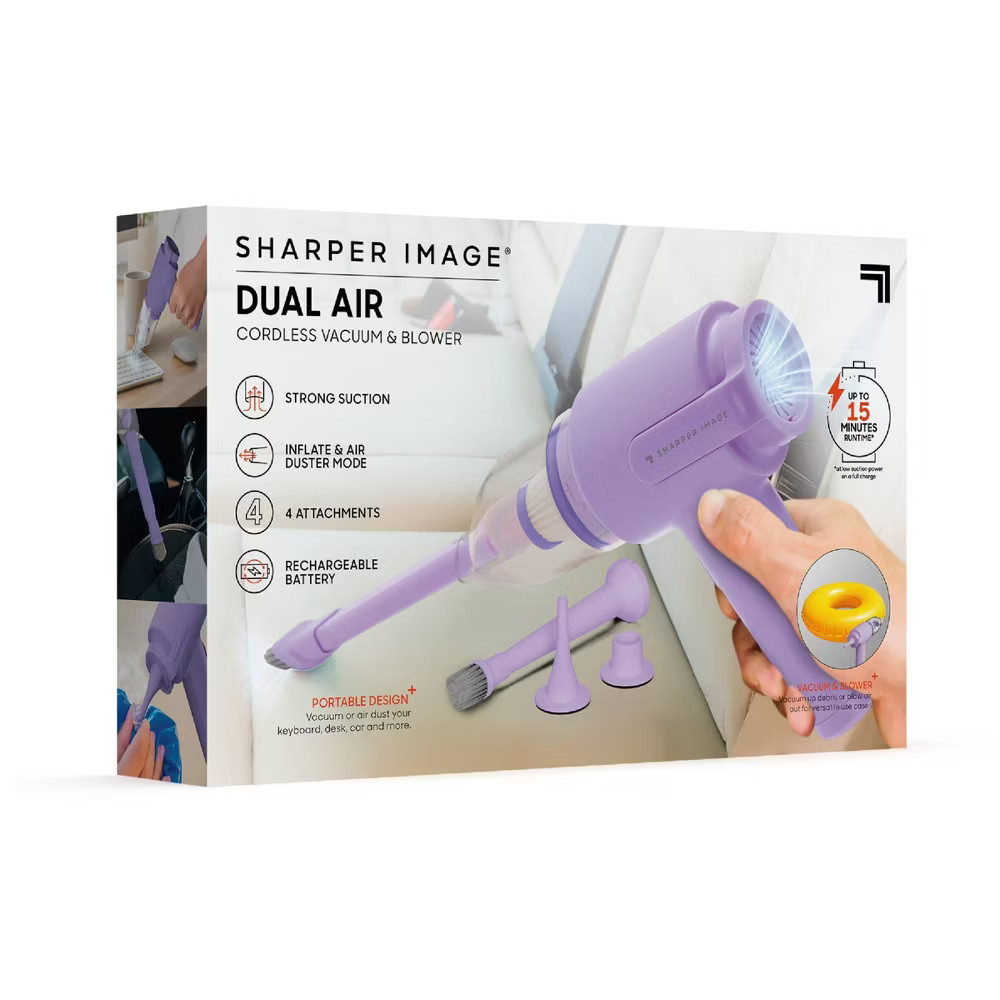 Sharper Image Cordless Handheld Vacuum and Blower Purple