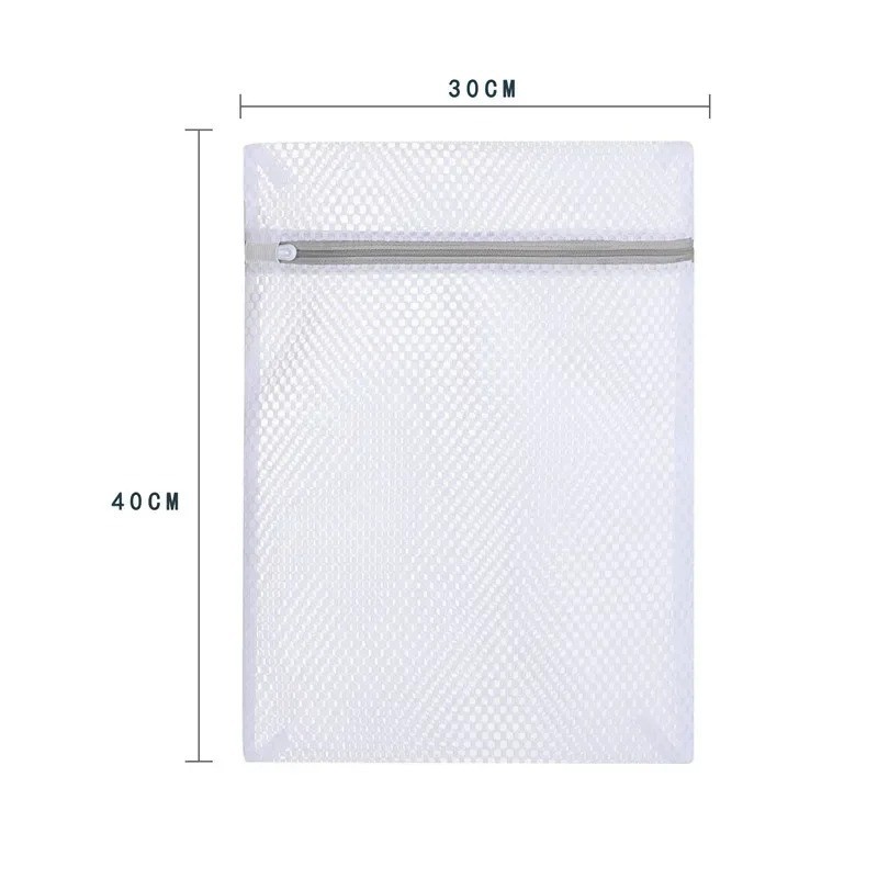 Mesh Laundry Bags for Delicates with Non Rust Zipper- White Laundry Bag