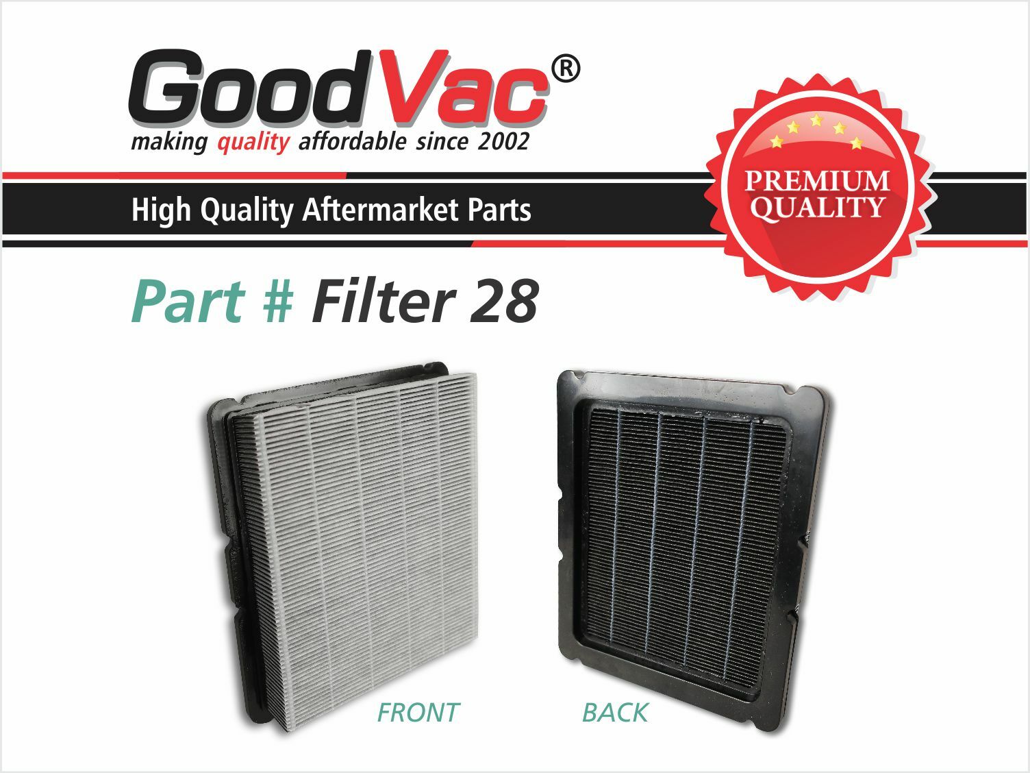 GoodVac Replacement HEPA Filter made to fit Rainbow SRX Vacuum Cleaner (T1011)