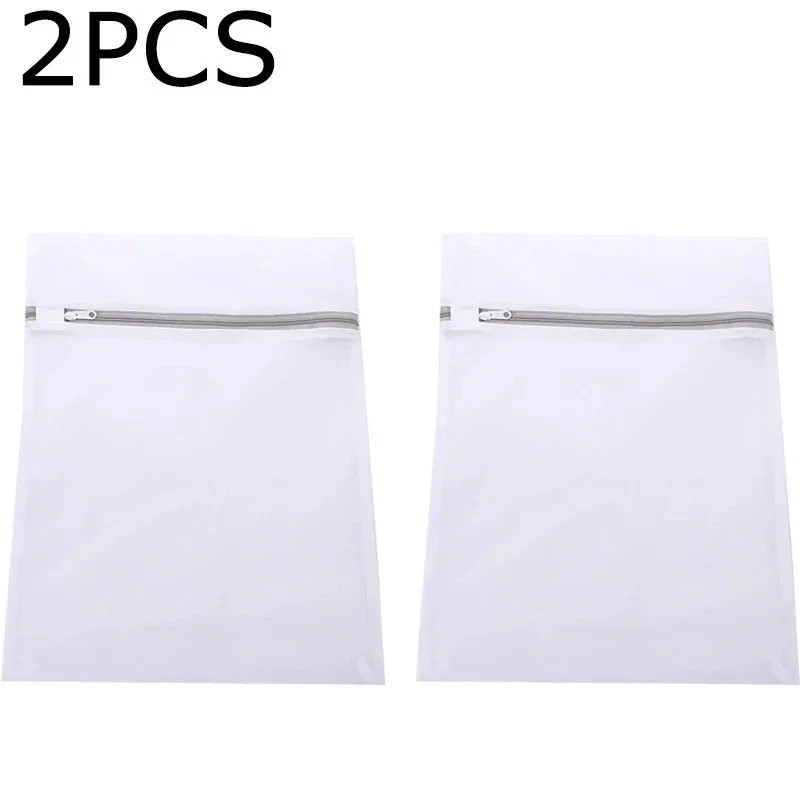 Mesh Laundry Bags for Delicates with Non Rust Zipper- White Laundry Bag