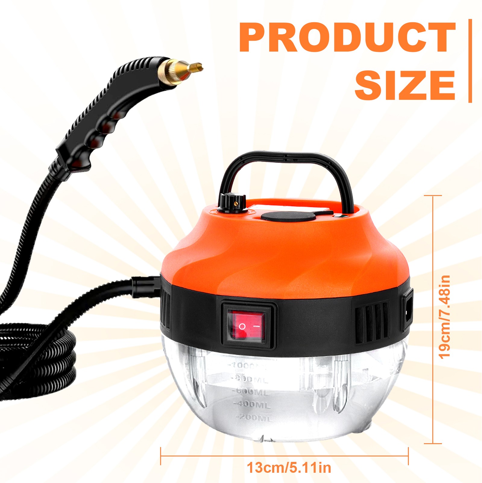 3800W High Pressure Steam Cleaner Household Car Steam Cleaner Cleaning Machine