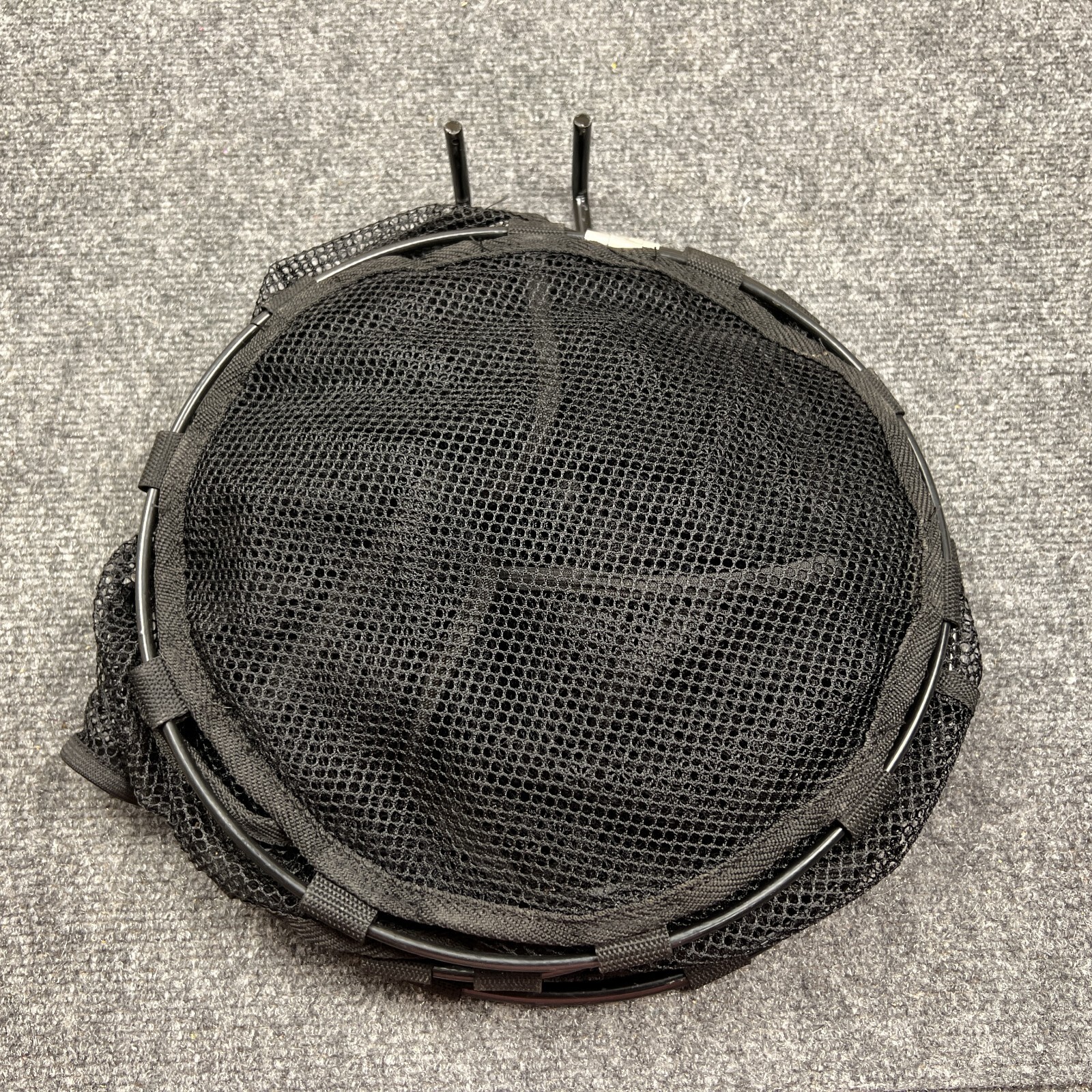 Hanging Vertical Mesh Garage Ball Storage Net Metal Hook 11″ X 40″ 3 Compartment