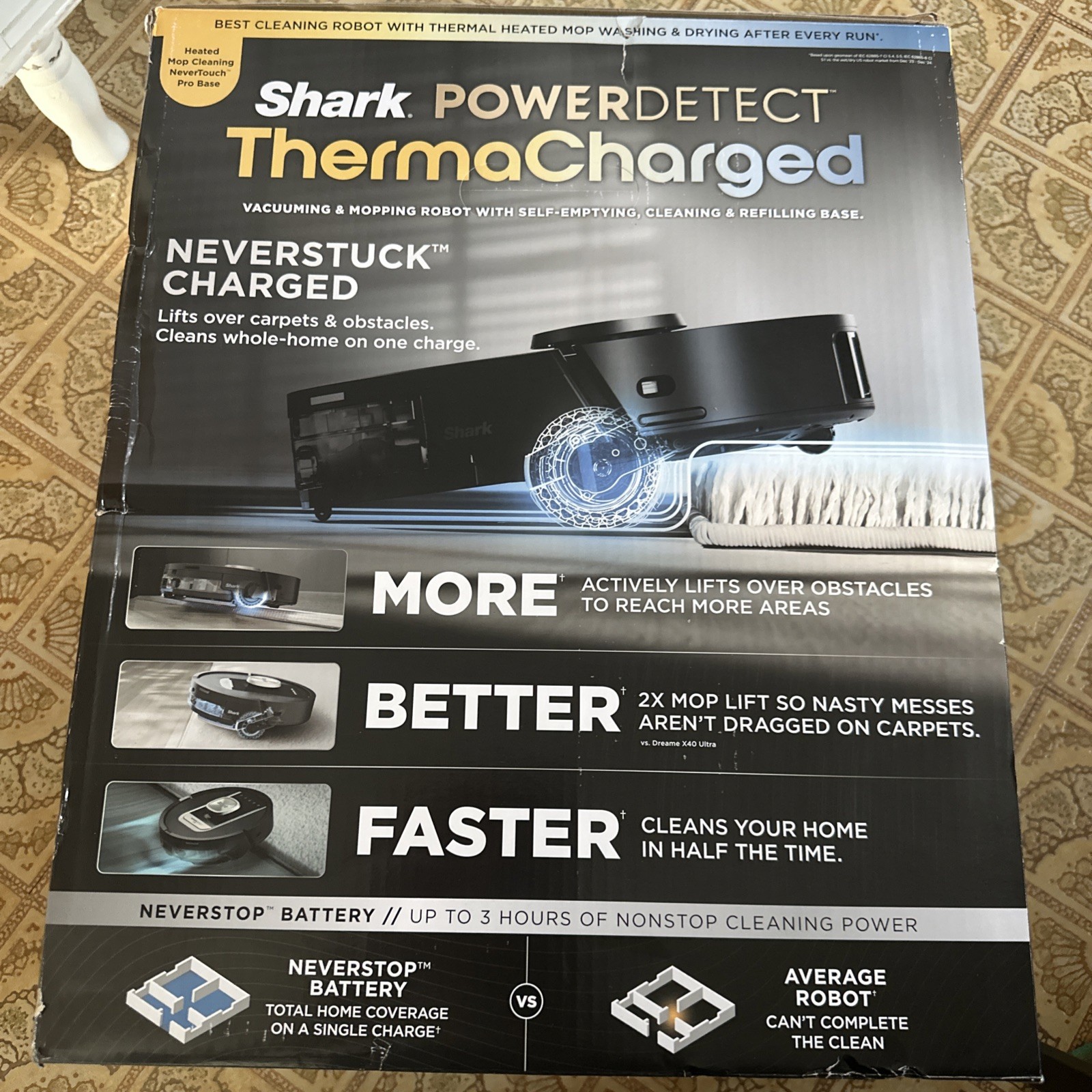 Shark PowerDetect ThermaCharged Vacuum and Mopping Robot with Self-emptying