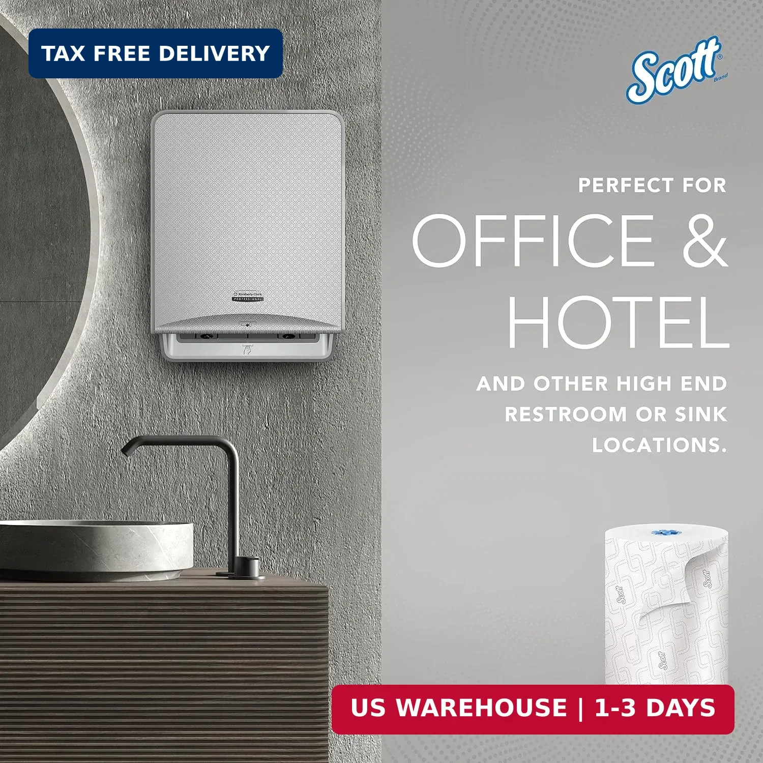Scott Professional High-Capacity Hard Roll Paper Towels, Bulk (25702), Hardwound