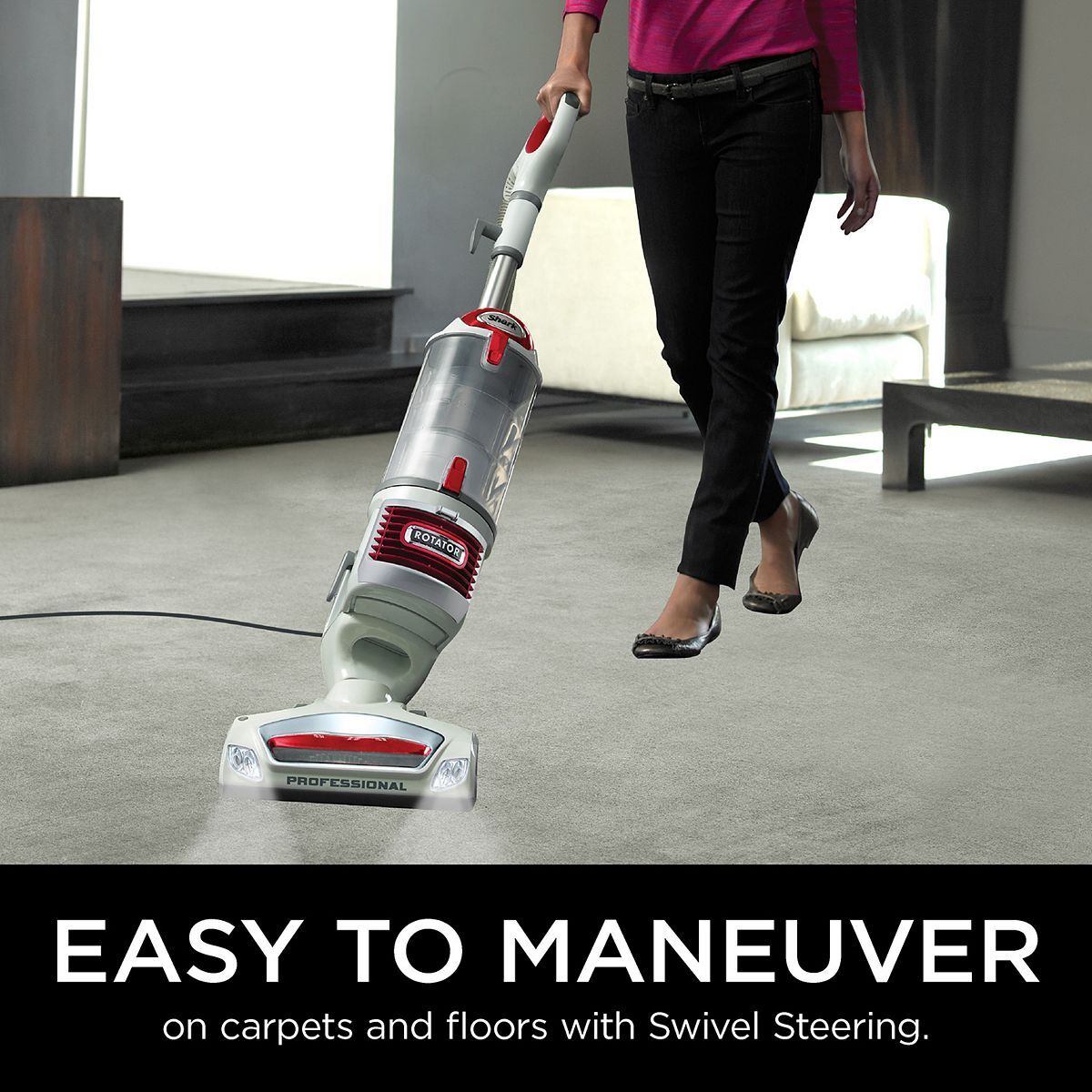 Shark NV501 Upright Vacuum Cleaner Lift-Away Bagless Red/White