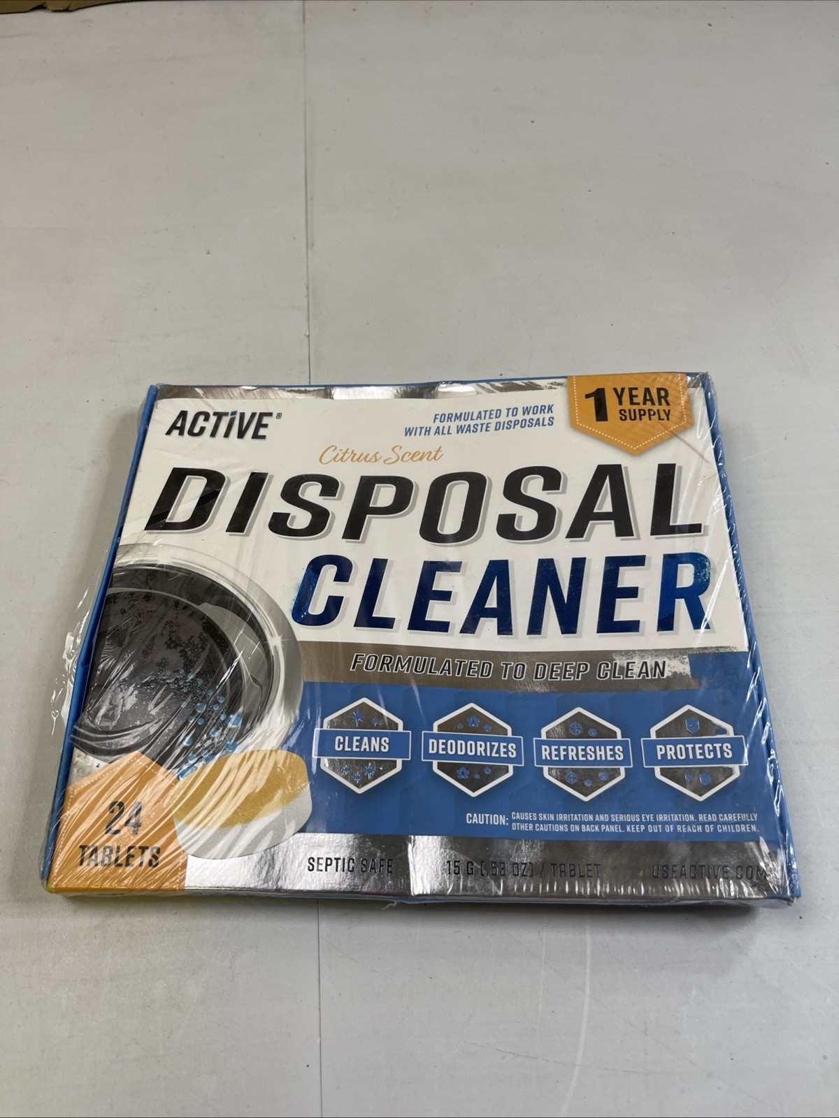 ACTIVE Disposal Cleaner Tablets, 24 Count (Citrus Scent) Damaged Box