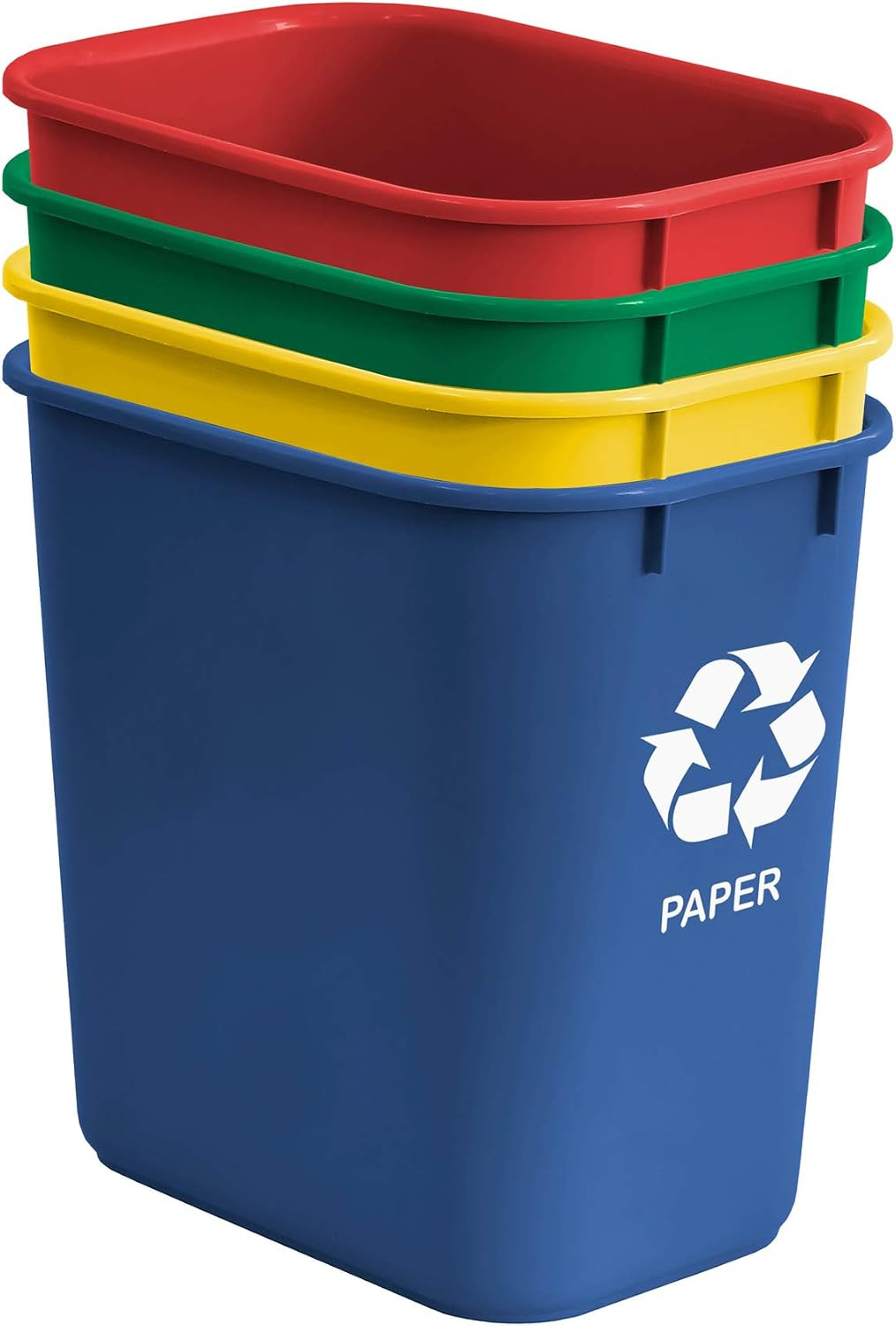 Wastebasket Bin for Recycling, 6.75 Gallon/ 27 Quart/ 25.552 Liter (Made of Plas