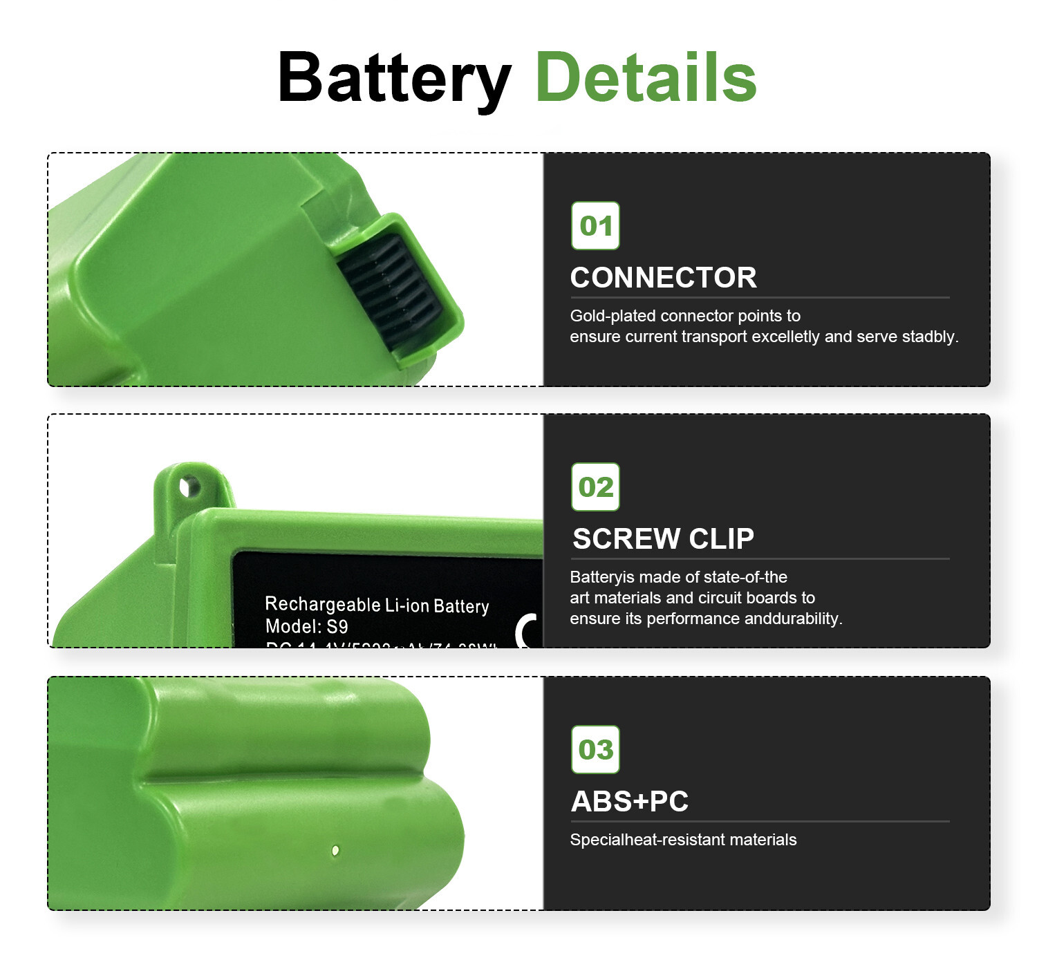 New 77.48wh ABL-B Battery for iRobot Roomba S9 S9+ 9150 9550 Vacuum 4INR19/65-2