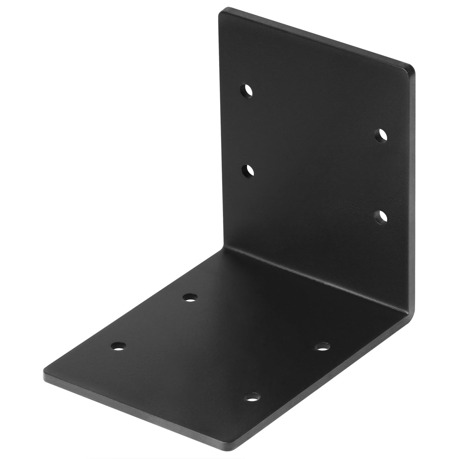 eoere 4 PCS Black 6″ x 6″ x 5″ Heavy Duty Steel L Right Angle Bracket, Corner…
