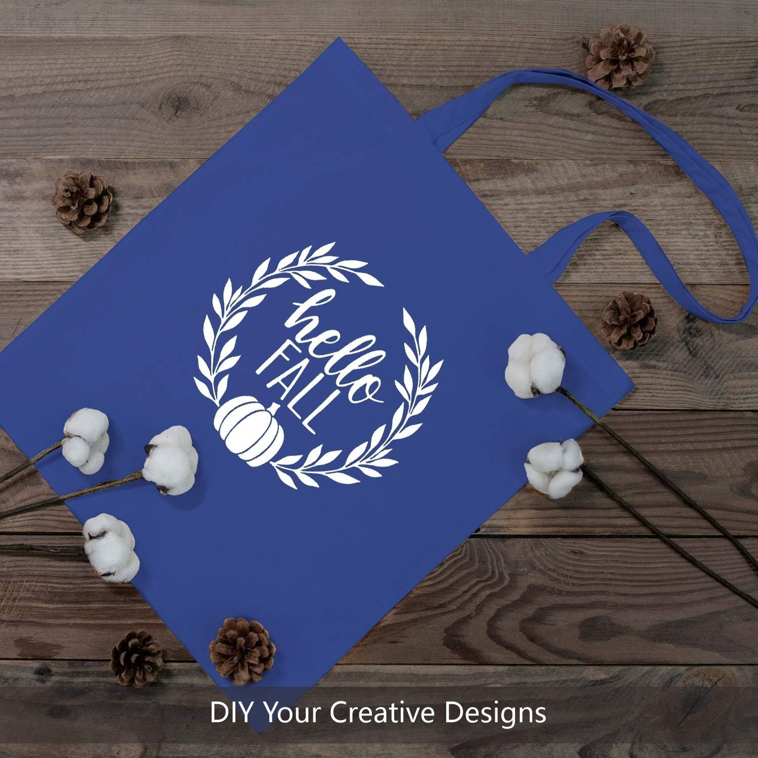 Lightweight 5-Pack of Durable Blue Cotton Shopping Bags for Sustainable Living