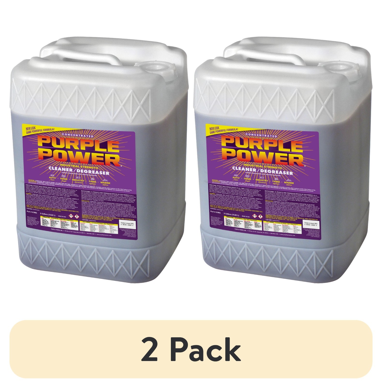 (2 pack) Purple Power Industrial Strength Cleaner and Degreaser, 5 Gallon