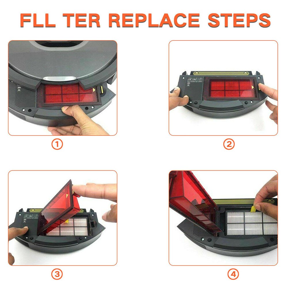 For iRobot Roomba Filters 800 900 Series Parts Kits 880 890 980 960 Vacuum Brush