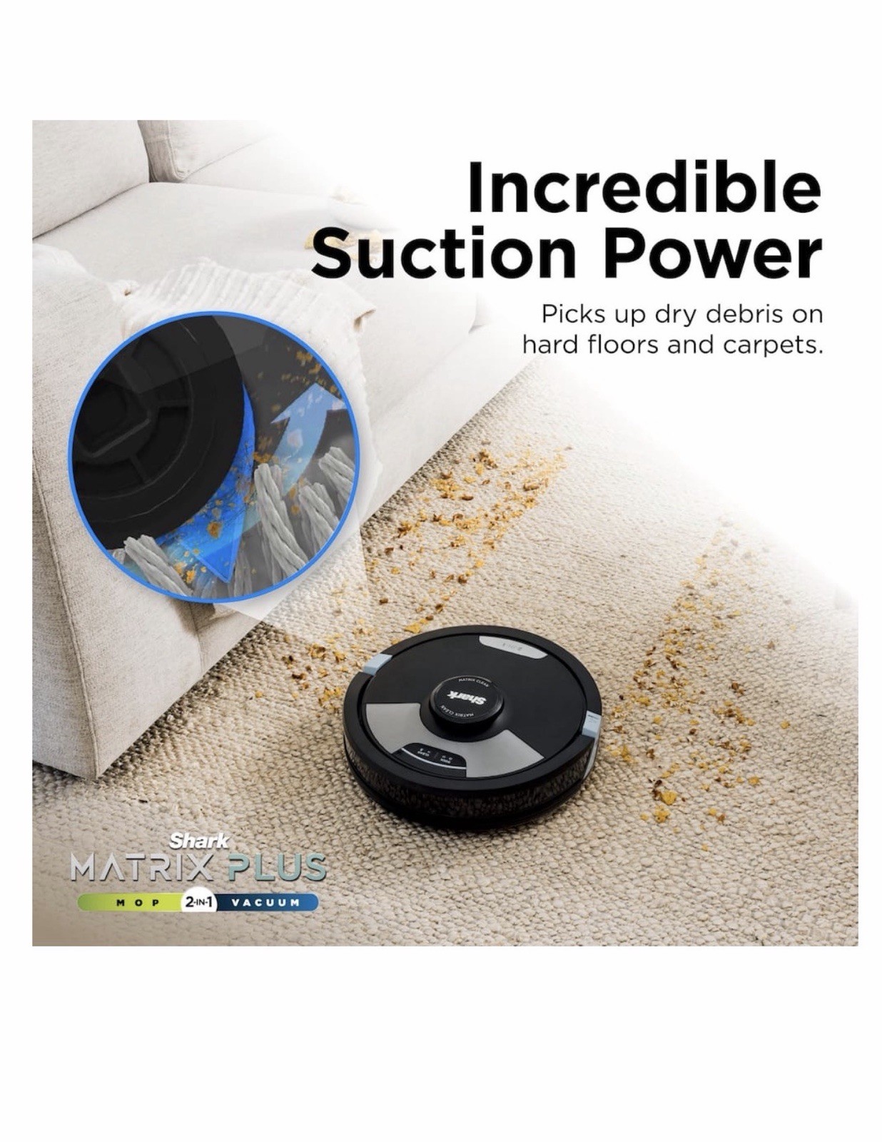 Shark Matrix Plus 2-in-1 Robot Vacuum & Mop Bagless Self-Empty LiDAR HEPA