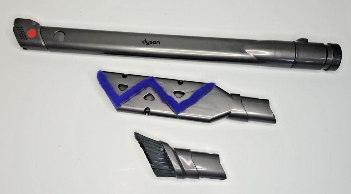 Dyson V8 V7 V10 Carbon Fiber Reach-Under Flexi-Crevice Tool 3 Piece Genuine OEM
