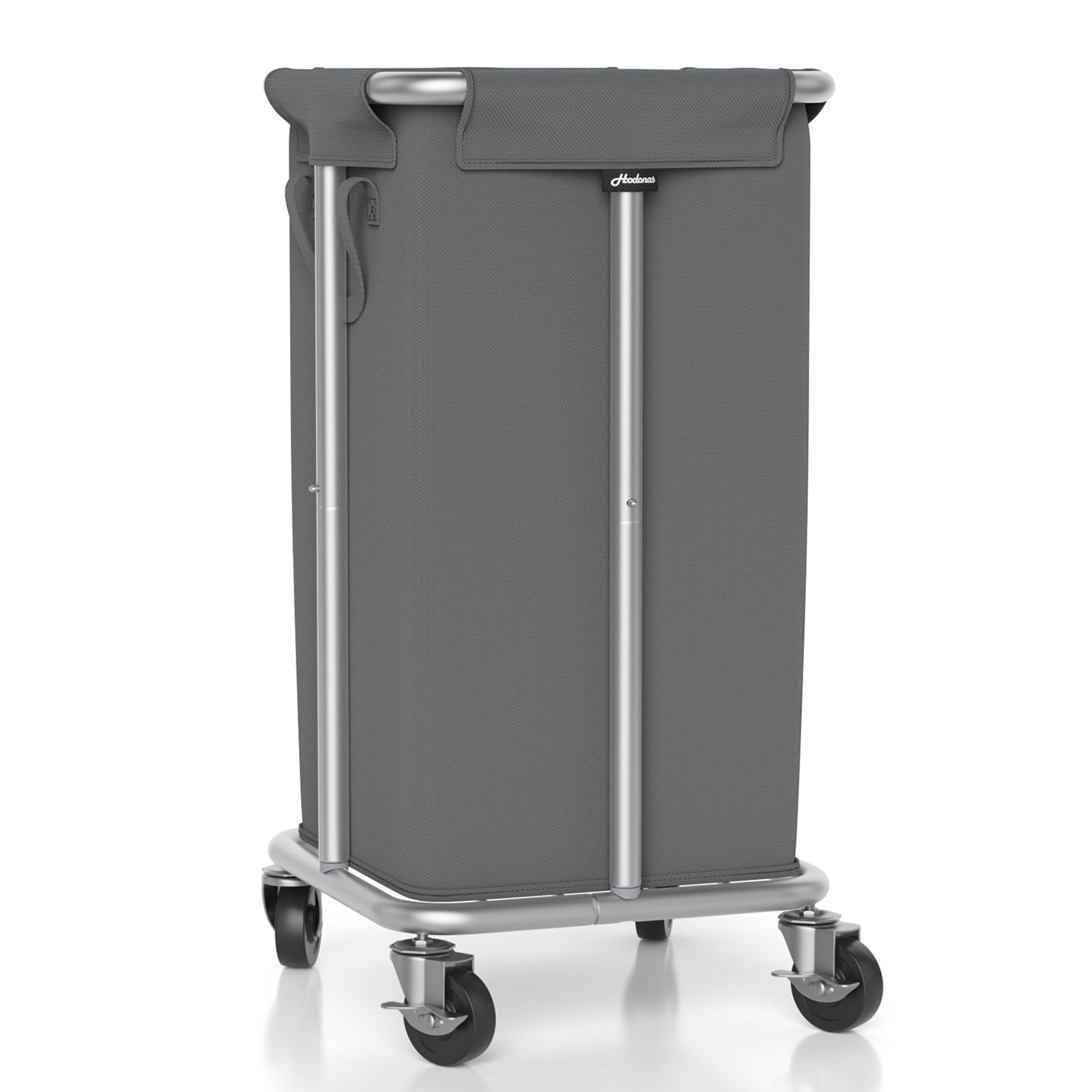 Rolling Laundry Hamper Wheels Removable Washable Liner Steel Frame 115L Gray