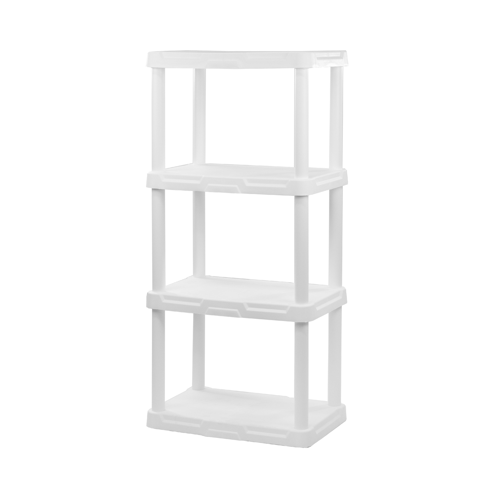 4-Shelf Black Plastic Storage Shelf, 22″ W x 14″ D x 47″ H,