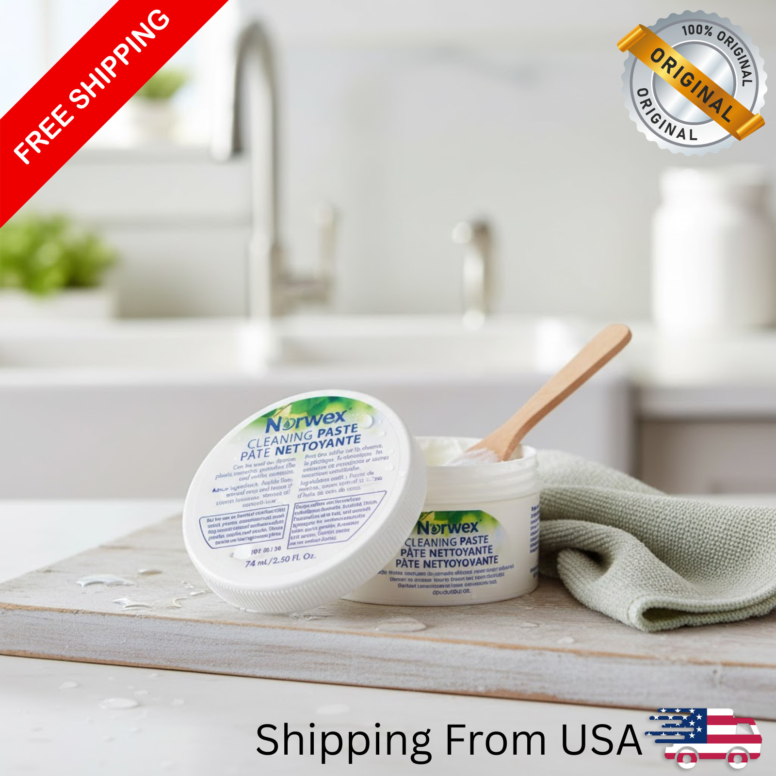 Norwex Cleaning Paste Stain Removal, Cleans Dirt & Polish 75ml 2.50 Fl.Oz