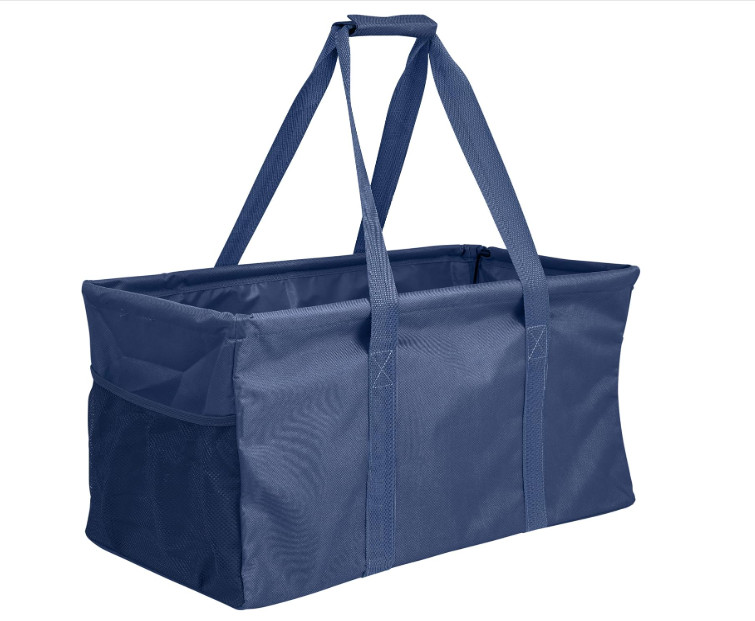 Oversized Collapsible Tote Bag Cardboard Frame Rectangular Reusable Storage