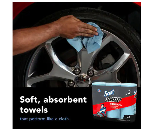 Scott Shop Towels Original Blue Shop Towels Bundle of 10 – 3-Packs 10 (30 rolls)