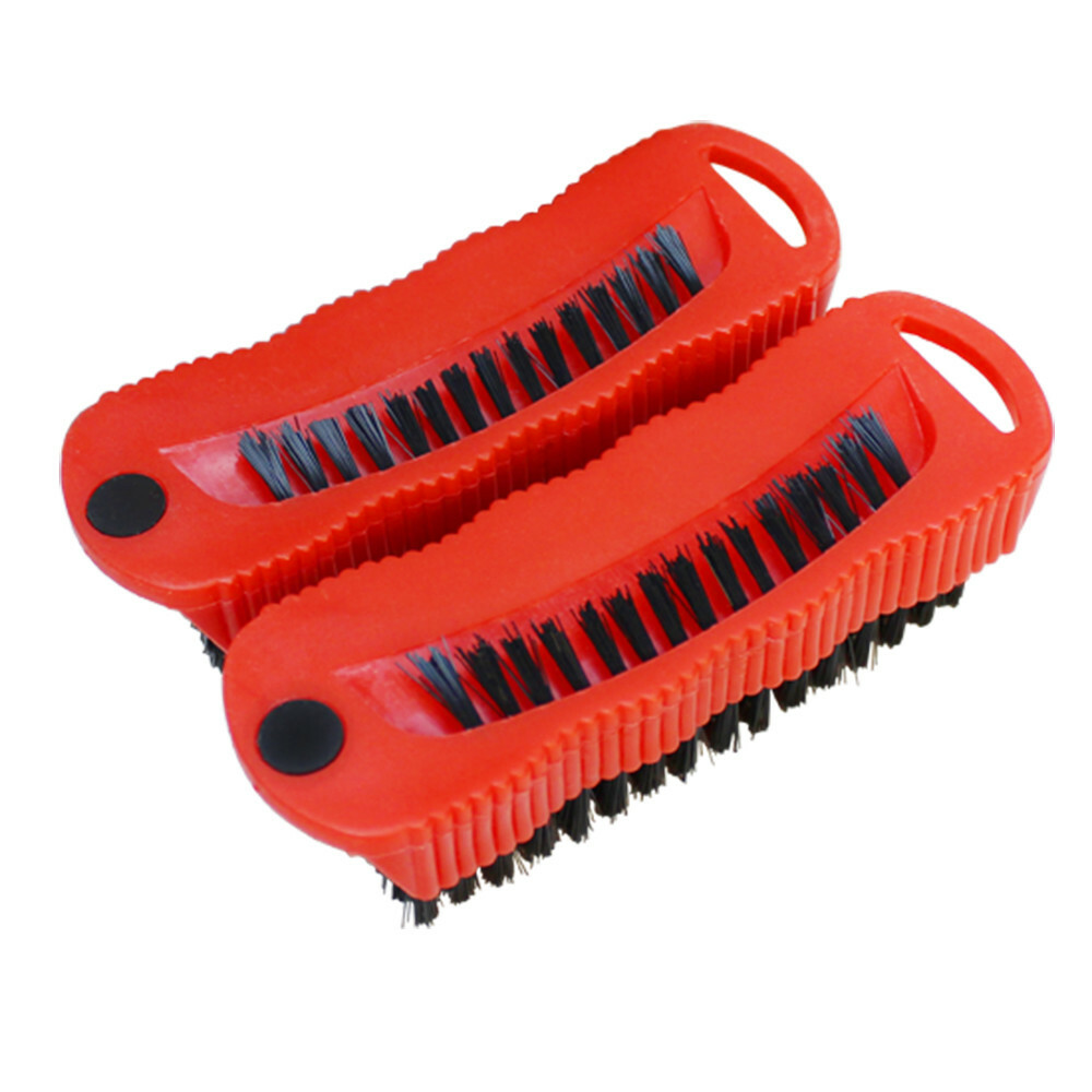2 Pc Combo Fingernail Brushes Scrubbing Scrub Brusher Finger nail Brush 5” Long