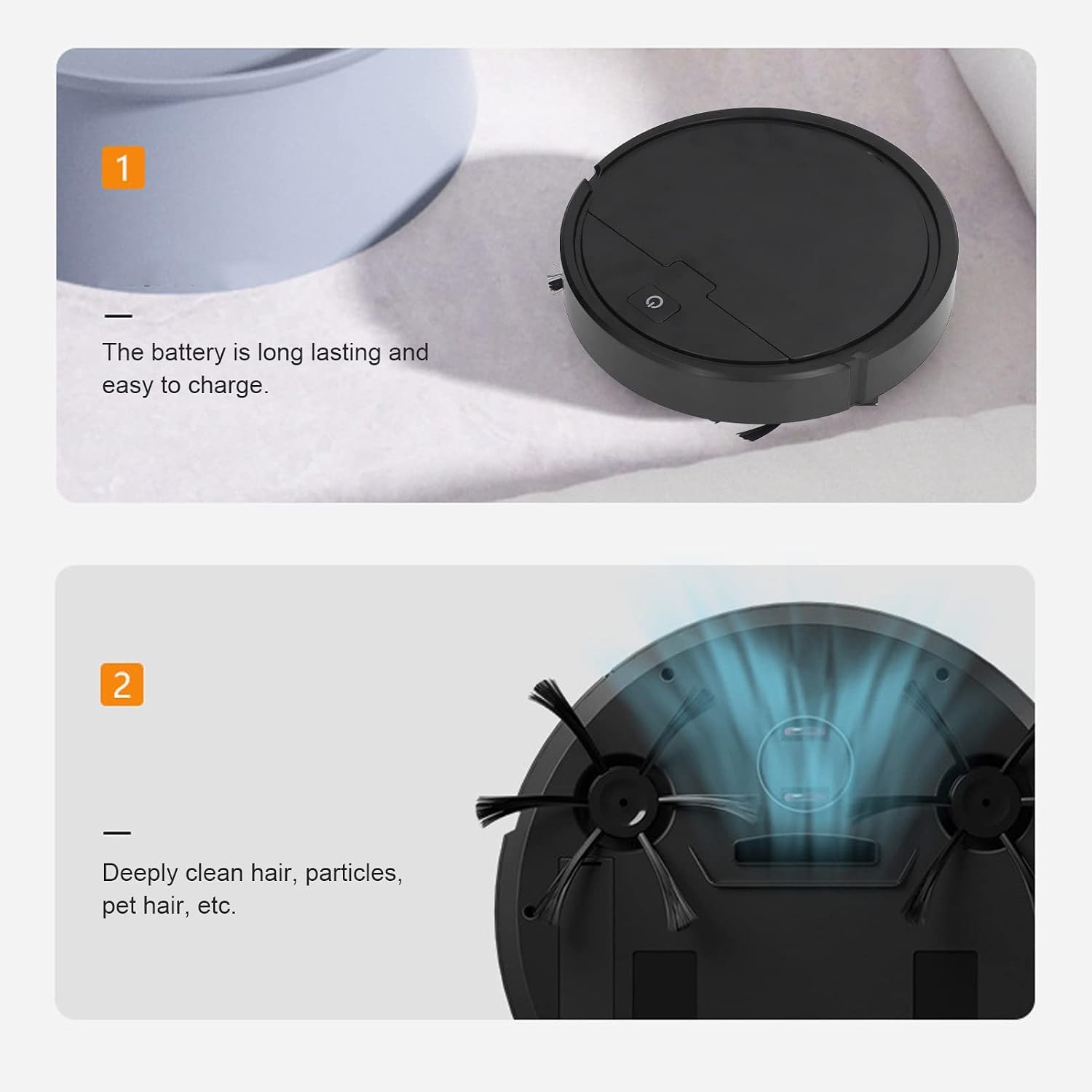 3-in-1 Sweeping Robot – Automatic Smart Suction & Mop Cleaner Runtime Quiet NEW