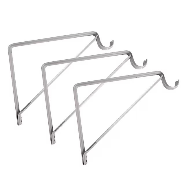 Design House 3-Pack 13-in W x 9.4-in H x 0.88-in D Steel Shelf Bracket