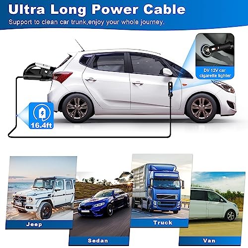 DRECELL Car Vacuum, Portable Car Vacuum Cleaner with 7000PA Suction, DC Black