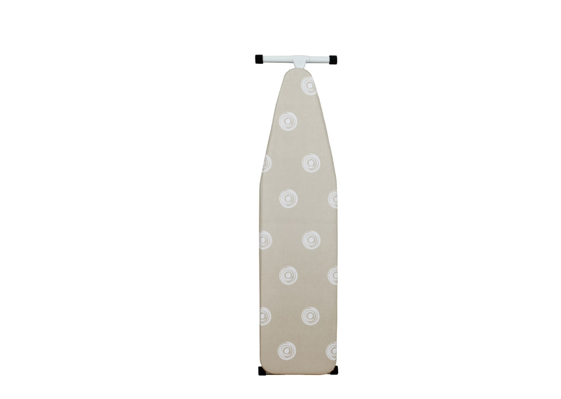 Full‑Size T‑Leg Ironing Board – , Adjustable Height, Steel Frame, Thick Padded