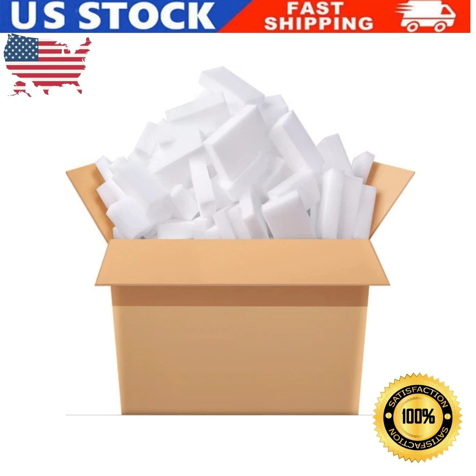 100 PCS Sponge Eraser BULK PACK Melamine Cleaning Foam 3/4″ Thick Kitchen Bath.