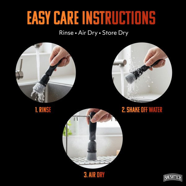 Brushtech Cast Iron Cookware Cleaning Brush – Heavy Duty Tough Bristles
