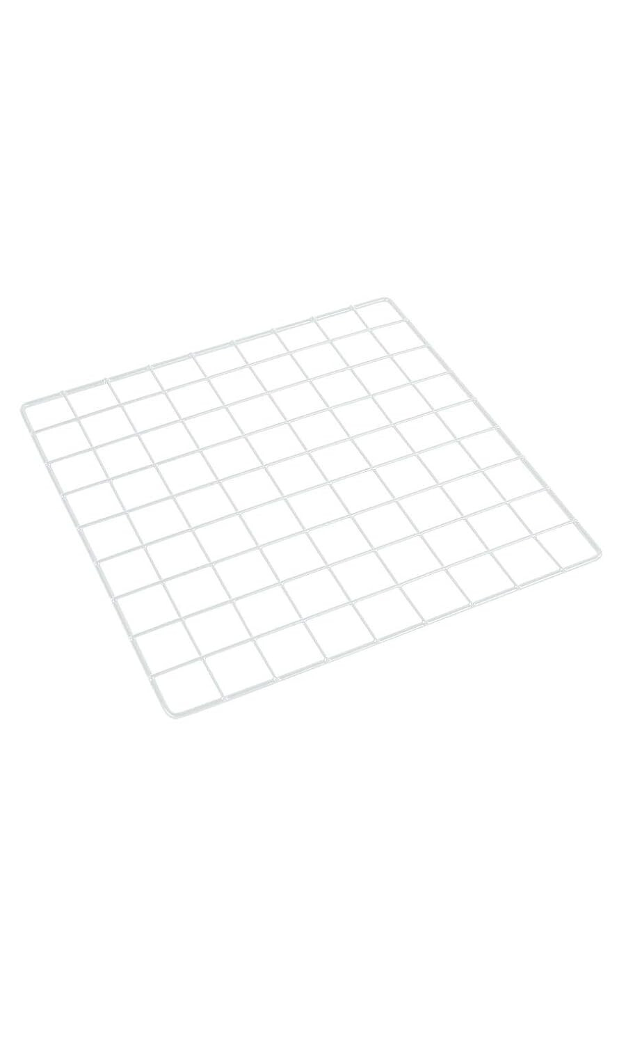 Set 10 Mini 14 x 14″ White Wire Grid Storage Cube Panels + 16 Connectors