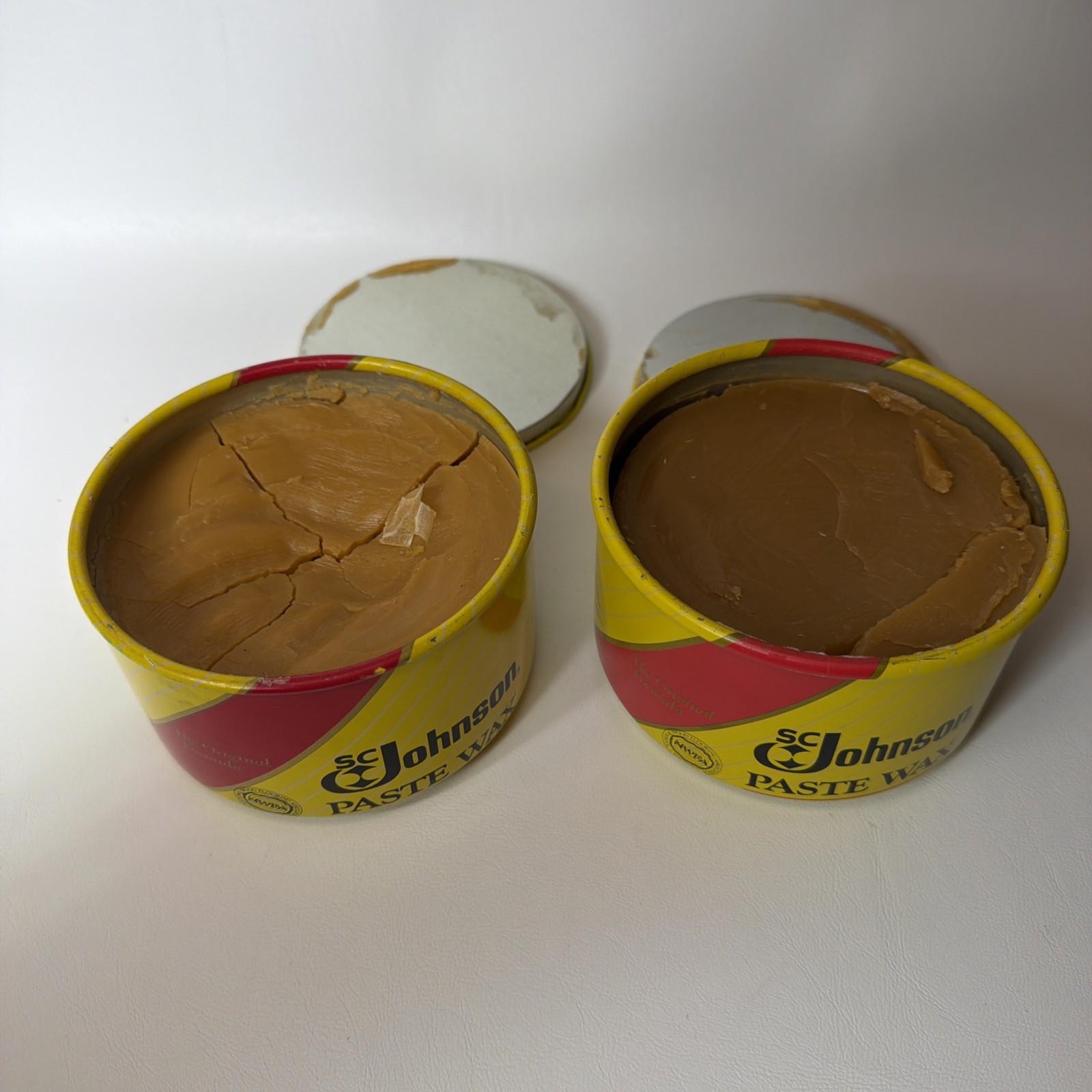 2 SC JOHNSON PASTE WAX 16 OZ 90% FULL CAN ORIGINAL FORMULA DISCONTINUED 2.5 Lbs