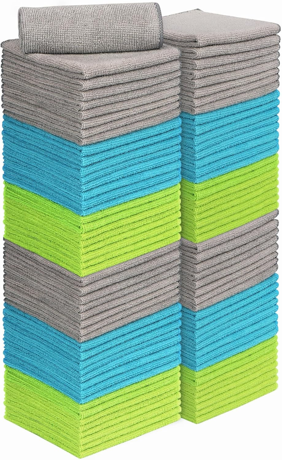 AIDEA Microfiber Cleaning Cloth-100Pk, Soft Microfiber Towels for Cars, Absorben