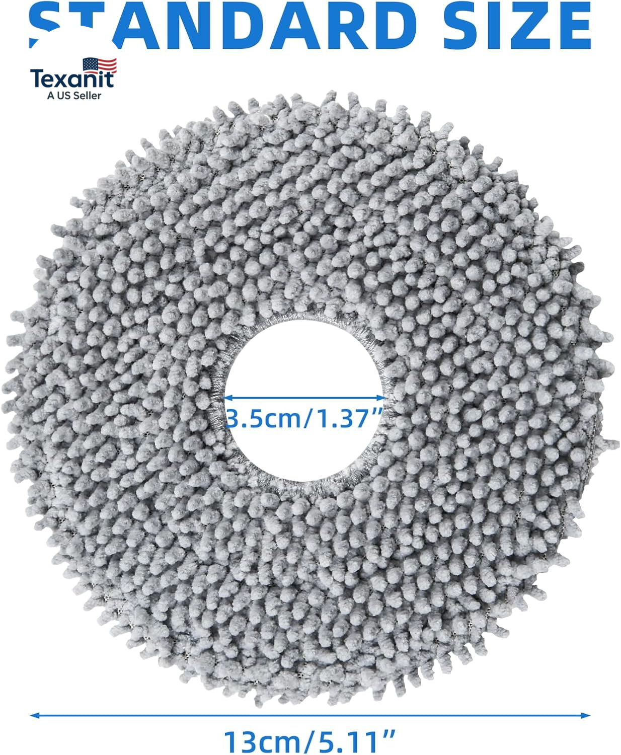 8 Pack Mop Pads for Roborock QV 35A/Saros 10R/Q Revo/Qrevo S/Qrevo Pro/Qrevo Plu