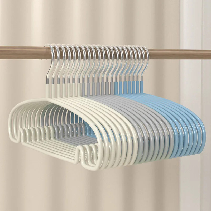 10Pcs Non-Slip Hanger Metal Clothes Hangers No Trace Thicken Suit Coat Shirt Pan