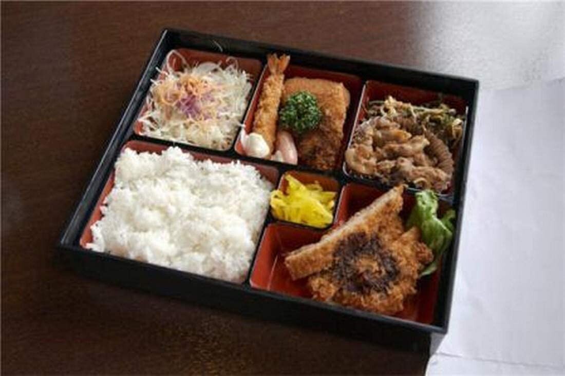 Large Plastic Lacquered Bento Box 6 Compartmen 14×10.5 in Made in Japan 1593