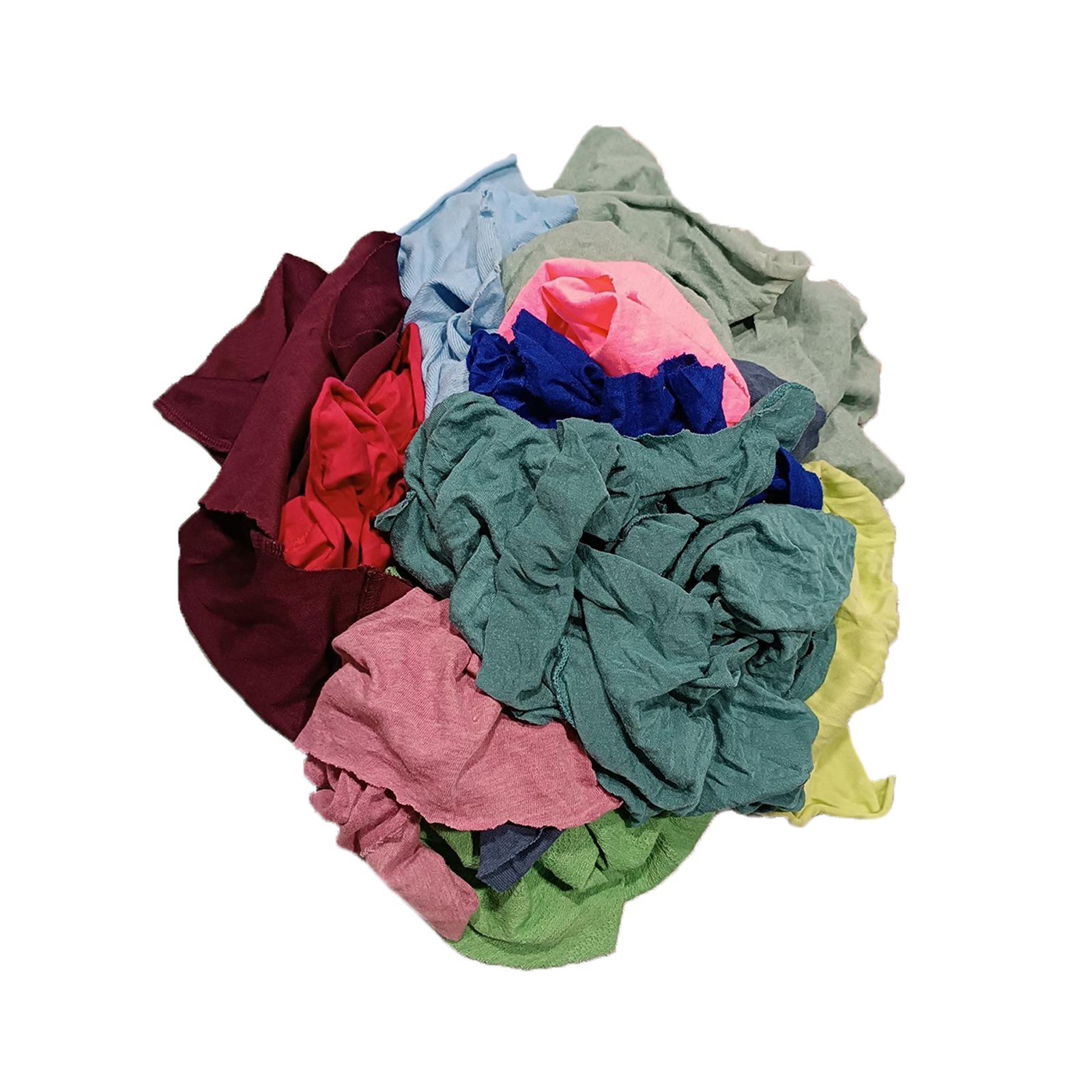 Assorted Color Knit Rags, T-Shirt Absorbent Cleaning Wipers Bulk – Boxes