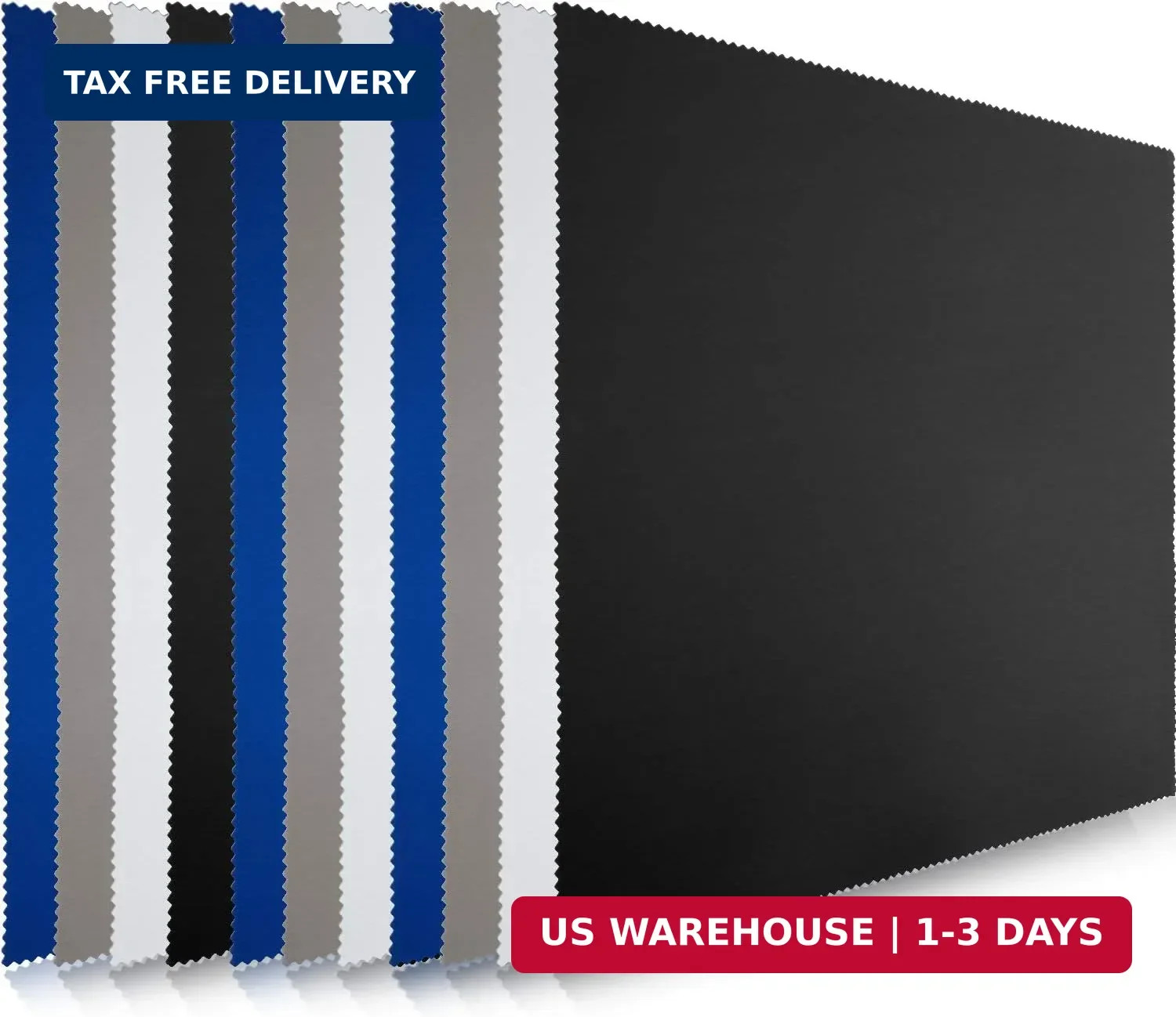 Frienda 12 Pack Microfiber Cleaning Cloth,Black, White, Gray, Royal Blue | 12×12