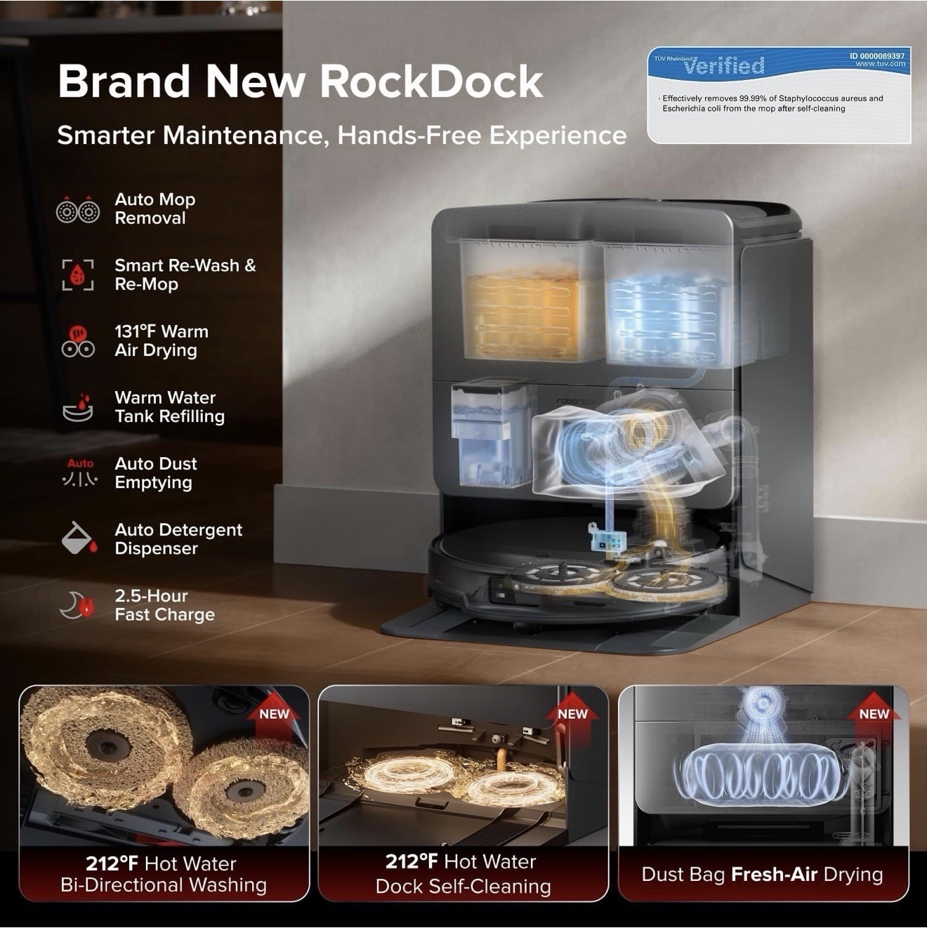Roborock Saros 20 Robot Vacuum and Mop, 36,000 Pa New Sealed
