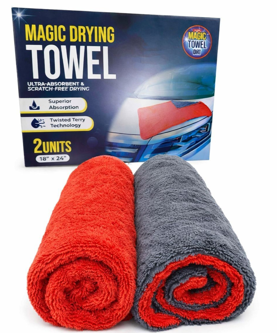 Drying Towel 18×24 Microfiber Ultra-Absorbent,Streak-free Twisted Terry 2 Pack