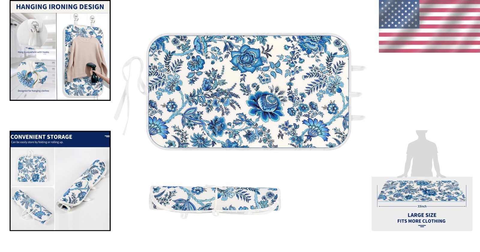 33” Cotton Ironing Pad – Scorch Resistant and Lightweight for Convenient Ironing