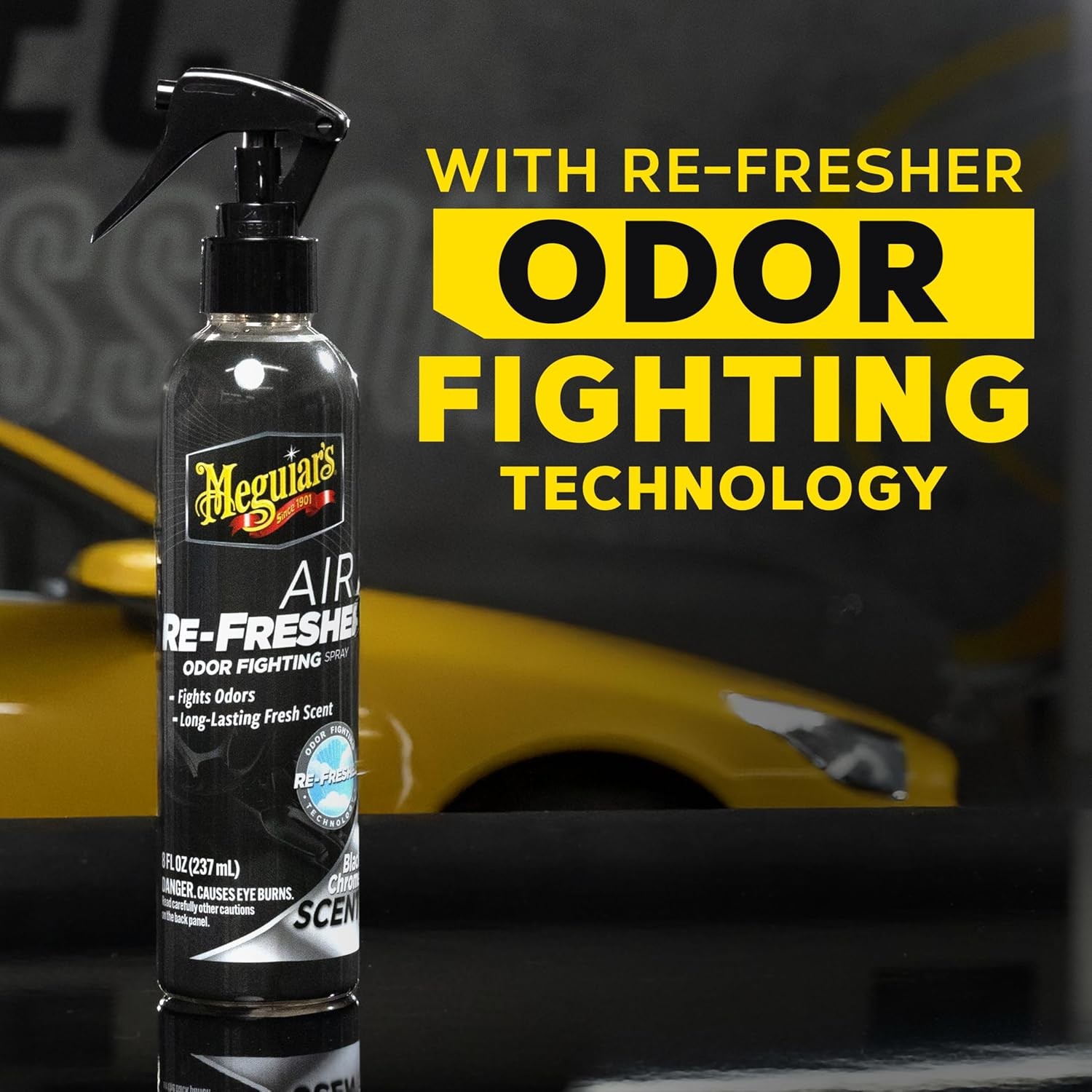 Meguiar’s Air Re-Fresher Black Chrome Scent 8 Oz Spray (G250708)